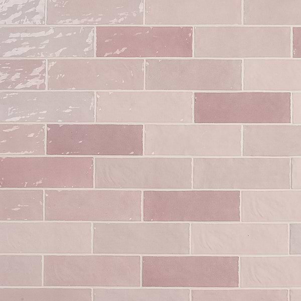 Portmore Pink 3x8 Glossy Ceramic Subway Tile