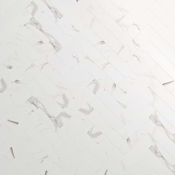 Versilia Statuario White 3x12 Polished Porcelain Subway Tile