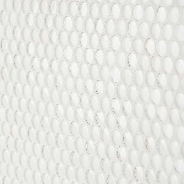 Loft Super White 3/4" Glass Penny Round Tile