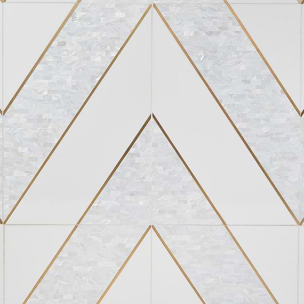 Timeless Perla Brass 12x18 Polished Tile By Elizabeth Sutton 