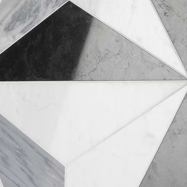 Stellamar Nero Carrara 15x26 Polished Marble Tile