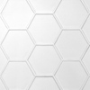 Meadowmere Cement White 3" Hexagon Matte Ceramic Tile