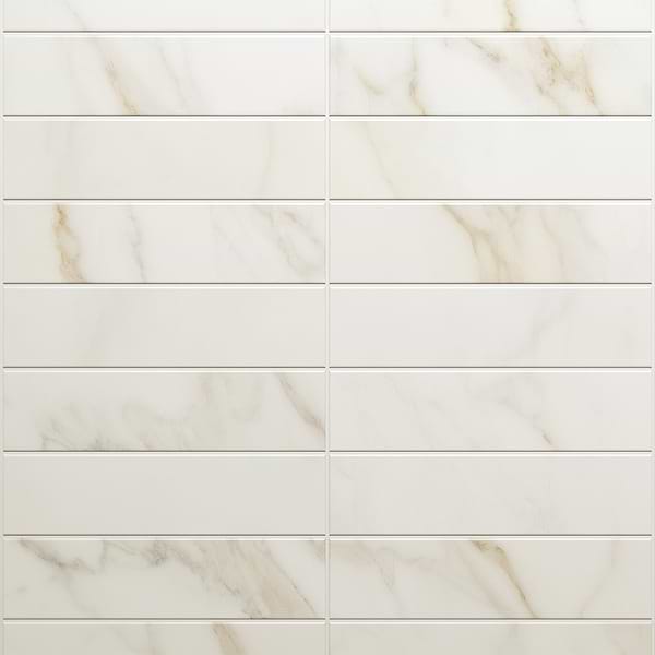 Amalfi Calacatta White 3x12 Matte Ceramic Tile