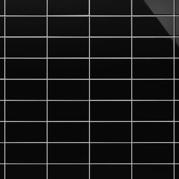 Park Hill Black 3X6 Polished Porcelain Tile