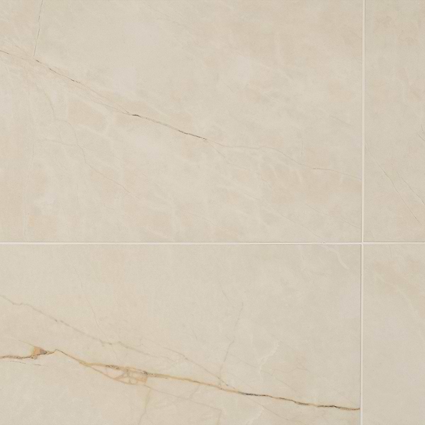 Marble Tech Crema Avorio 12x24 Polished Marble Look Porcelain Tile