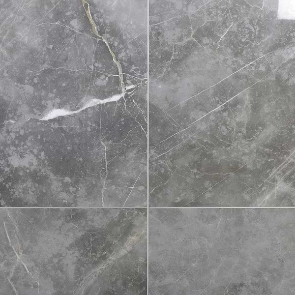 Marble Tech Grigio Imperiale 24x24 Polished Marble Look Porcelain Tile