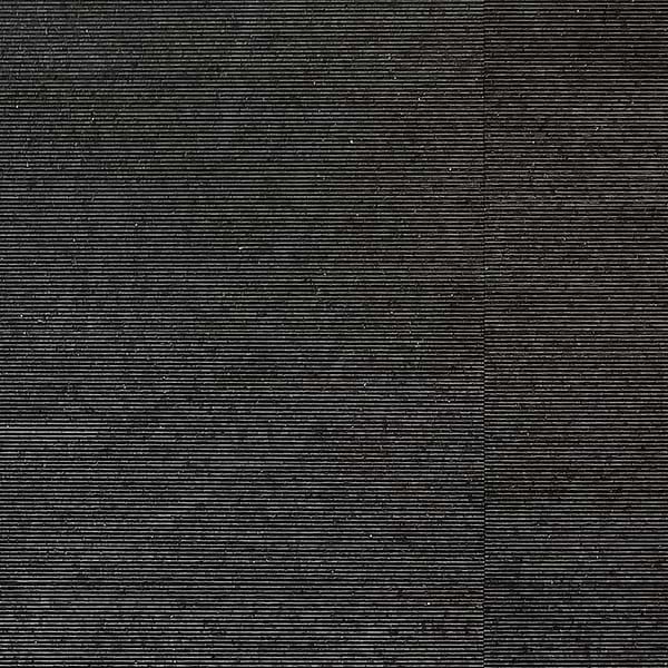 Rakestone Carved Comb Noir Black 12x24 Textured Honed Basalt Stone Tile