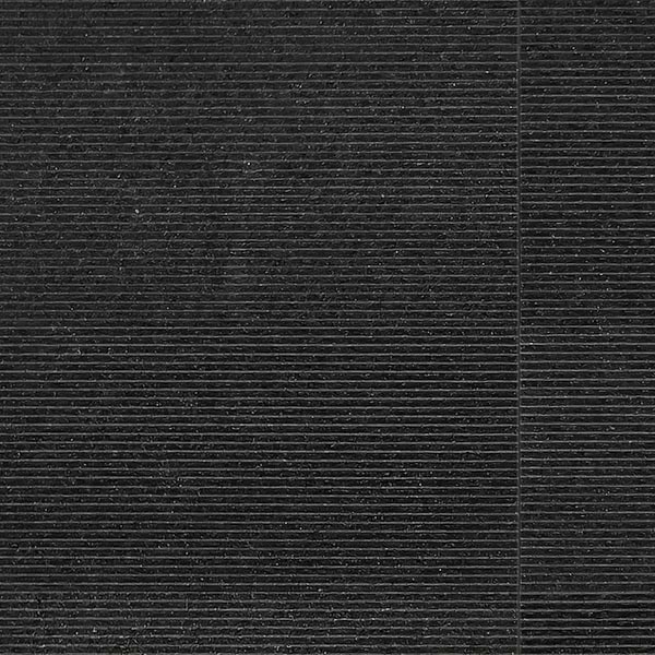 Rakestone Carved Split Noir Black 12x24 Textured Honed Basalt Stone Tile