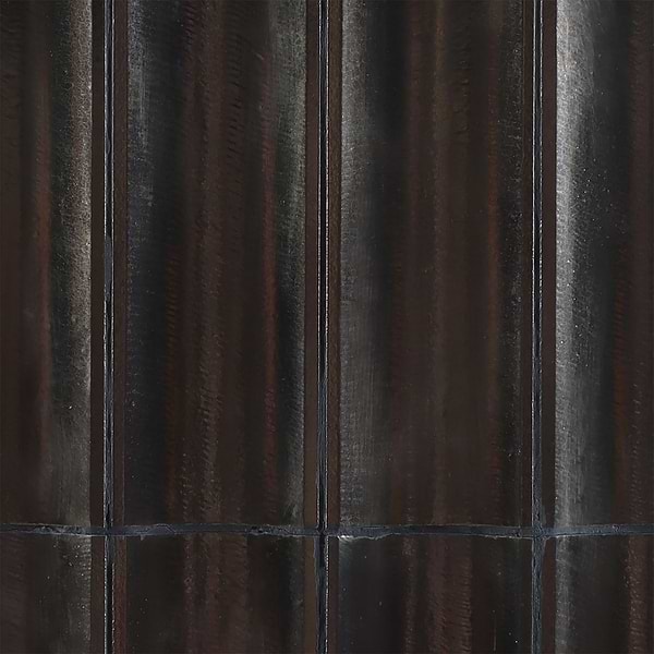 LavaArt 3D Fluted Metallic Copper 6x36 Glossy Lava Stone Bar Tile