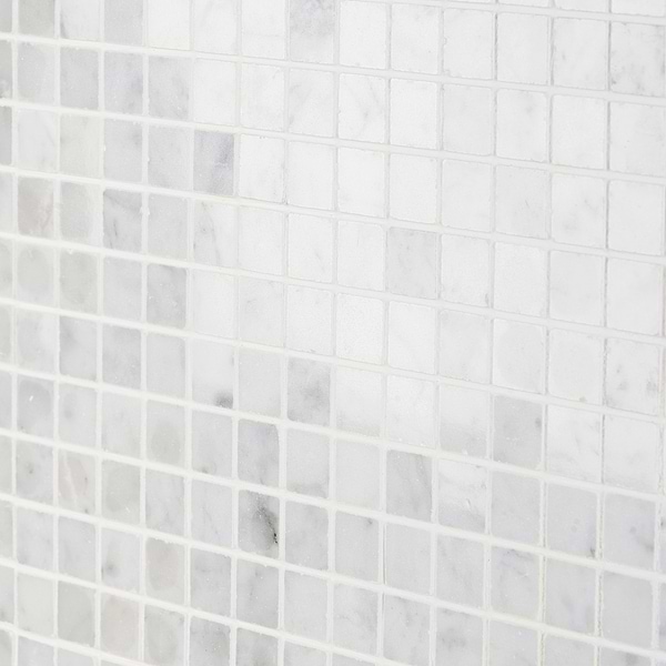 Sample-Carrara 3/4x3/4 Polished Square Marble Mosaic Tile