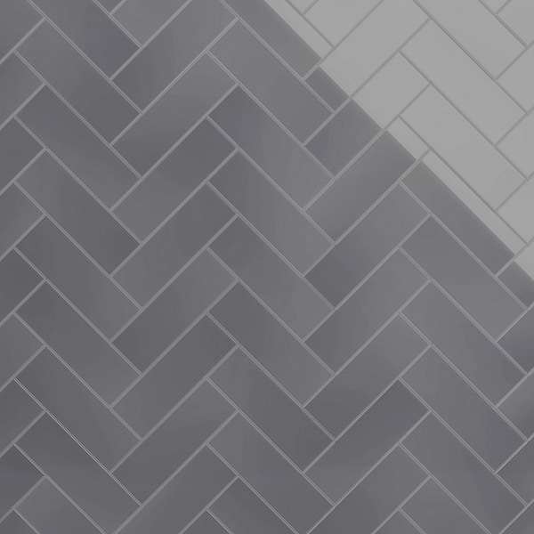 Loft Ash Gray 4x12 Polished Glass Subway Wall Tile