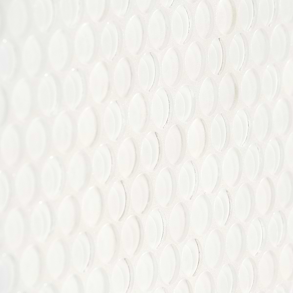 Loft Super White 3/4" Glass Penny Round Tile