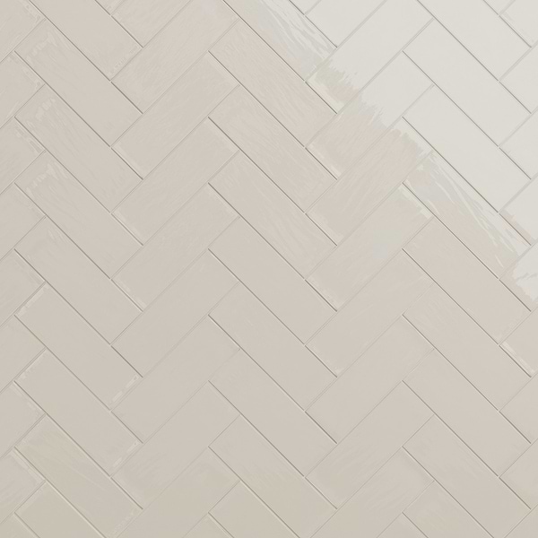 Santa Monica Ivory Beige 4X12 Polished Ceramic Subway Tile in Ivory, View 3, open zoomed image