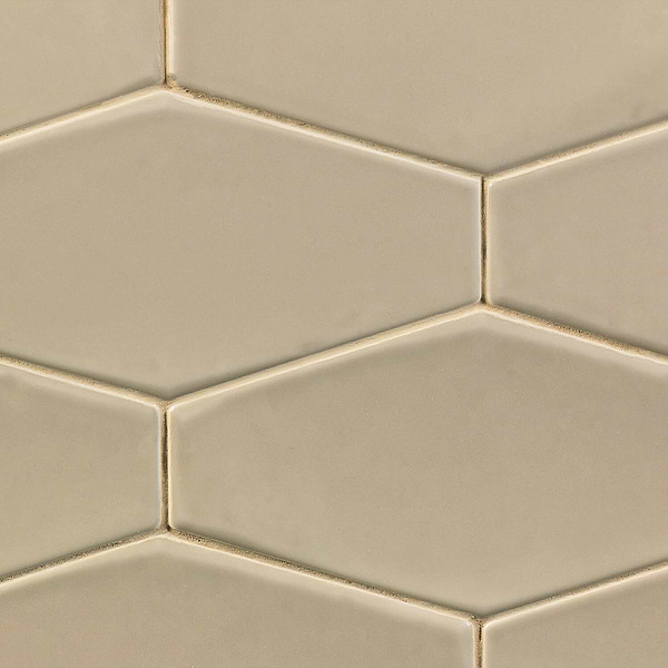 Manchester Hexagon Fawn 4x8 Polished Ceramic Tile