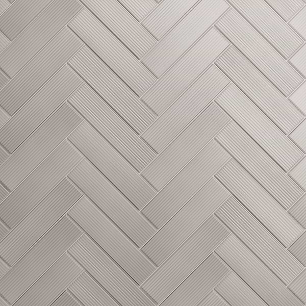 Stacy Garcia ArtBlock Grigio Gray 4x16 Fluted Glossy Porcelain Tile