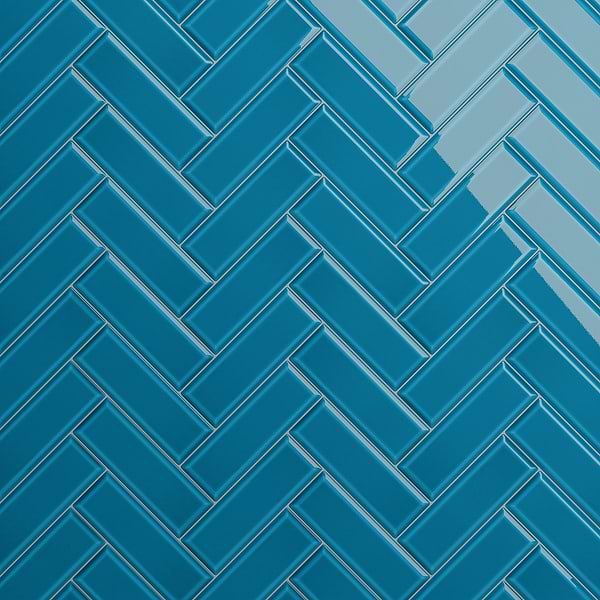 Rise Marine Blue 4x12 Beveled Glossy Ceramic Subway Tile