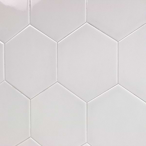Exagoni Puro Perla Brillo Hexagon Ceramic Tile