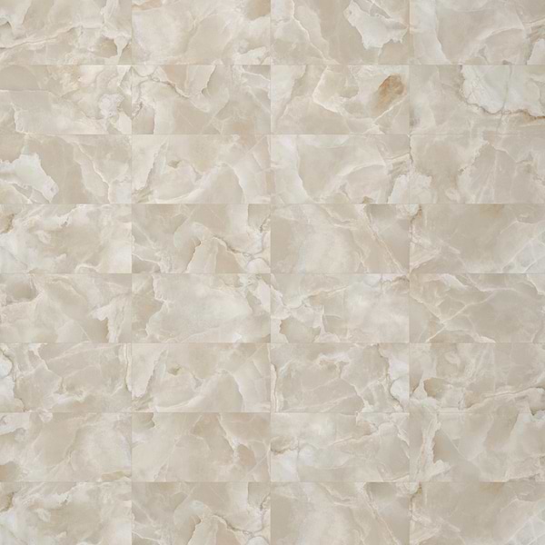 Harmonyx Coconut White 24x48 Onyx Look Polished Porcelain Tile