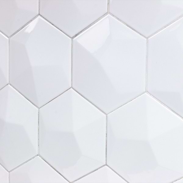 Exagoni Dimension Blanco Brillo Hexagon Ceramic Tile