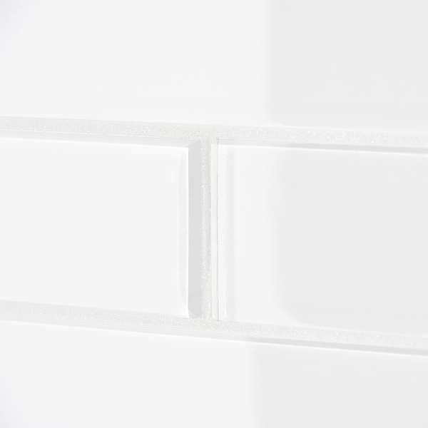 Loft Super White 2x8 Polished Glass Subway Wall Tile
