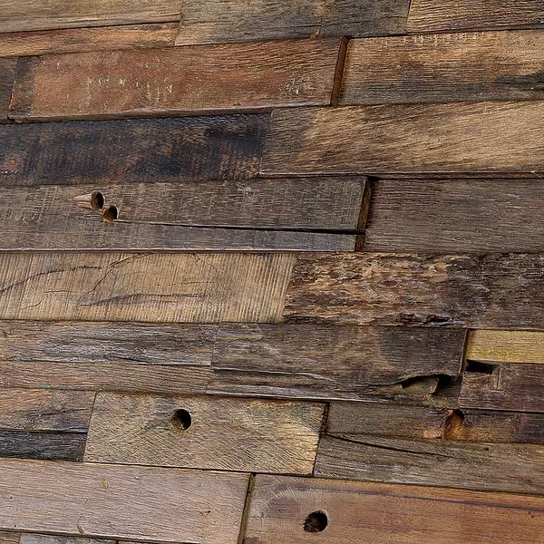 Driftwood Brownheart Wood Mosaic Tile