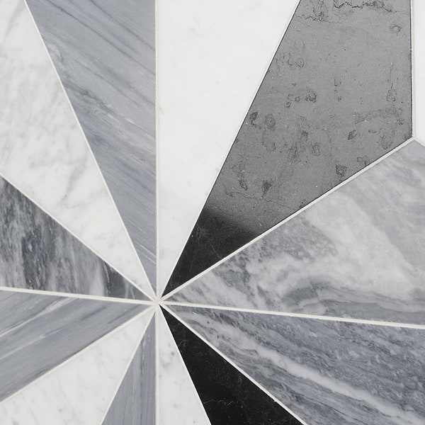 Stellamar Nero Carrara 15x26 Polished Marble Tile