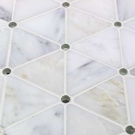 Waterjet Marble + Glass Tile for Backsplash,Kitchen Wall,Bathroom Wall,Shower Wall