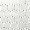 Meadowmere Cement White 3" Hexagon Matte Ceramic Tile
