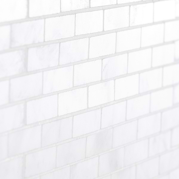 Disco-Carrara 1/2x2 Marble Polished Mosaic Tile