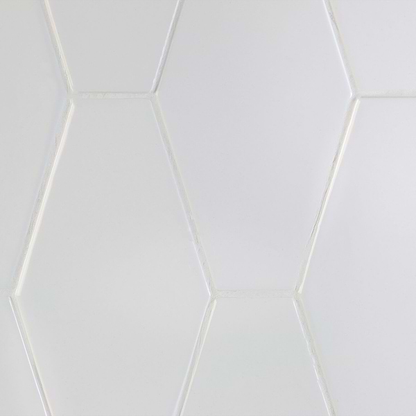 Manchester Hexagon Bianco 4x8 Polished Ceramic Tile