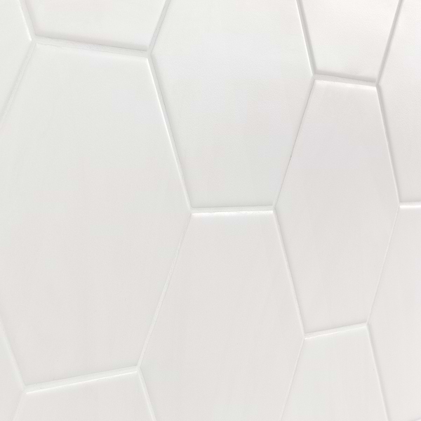 Exagoni Puro White 6x7 Hexagon Blanco Matte Ceramic Wall Tile