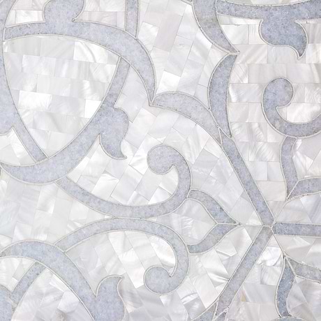 Waterjet Marble + Pearl Tile for Backsplash,Kitchen Wall,Bathroom Wall,Shower Wall