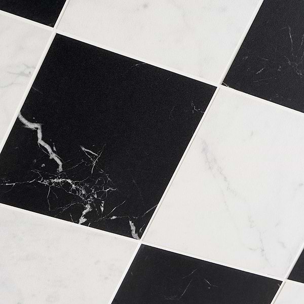 Marble Tech Bianco Gioia 6x6 Matte Marble Look Porcelain Tile