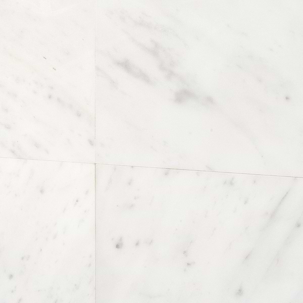 Barcode Liso Carrara White 8x8 Textured Honed Marble Tile by Michael Habachy in White, View 6, open zoomed image