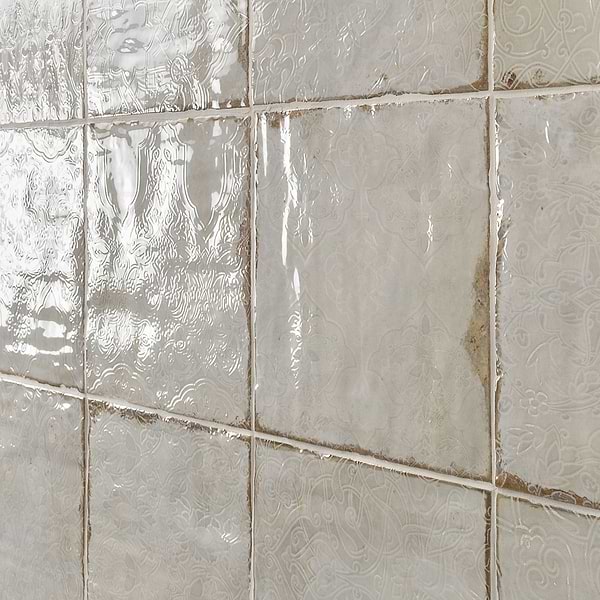 Angela Harris Dunmore Tirreno Decor 8x8 Polished Ceramic Wall Tile- White and Beige