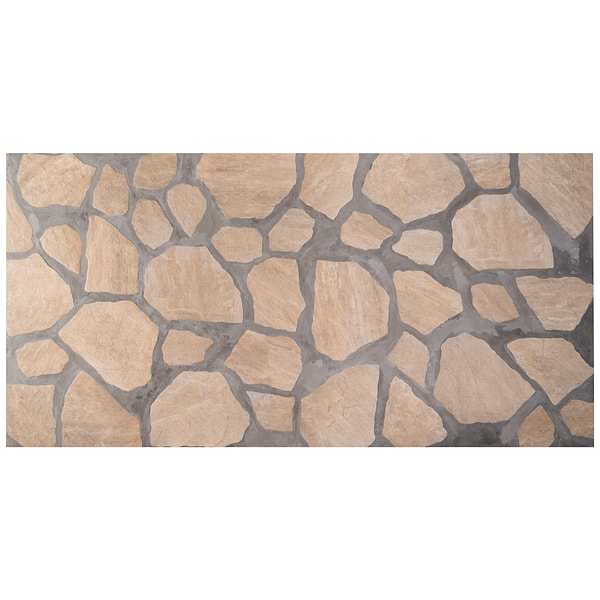 Pathstone Beige Textured Matte Porcelain Flagstone Tile