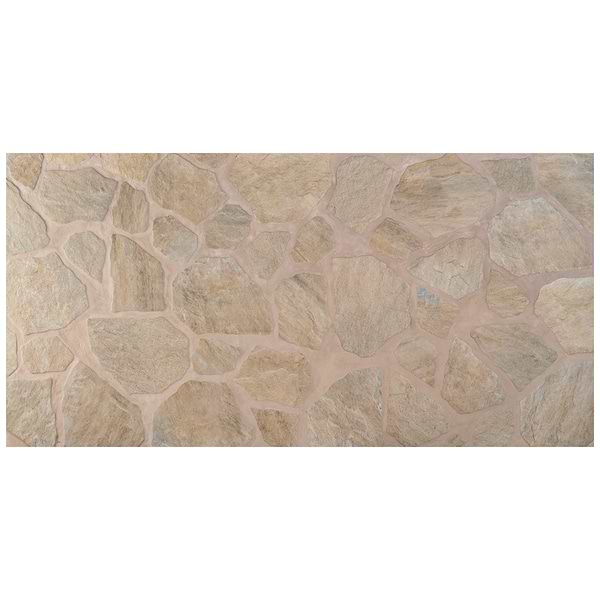 Pathstone Taupe Textured Matte Porcelain Flagstone Tile