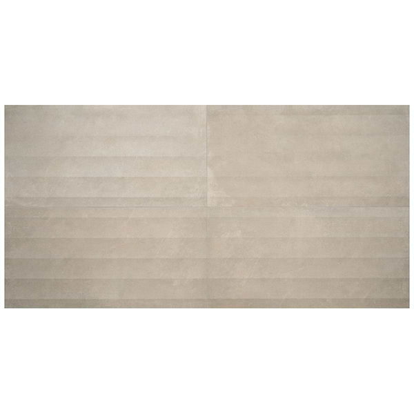 Lucreto Waves Gray 24x48 3D Concrete Look Matte Porcelain Tile