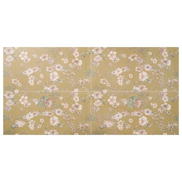Wakana Summer Golden Yellow 24x48 Artisan Decor Matte Porcelain Tile