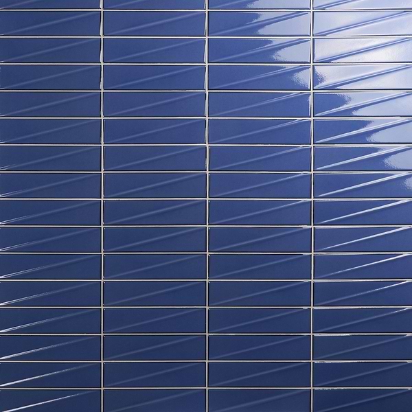 Axelle Azure Blue 3x12 3D Glossy Ceramic Subway Tile