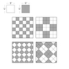 Greta Checkerboard Smoke Gray and Seashell White 5x5 Glossy Textured Porcelain Tile