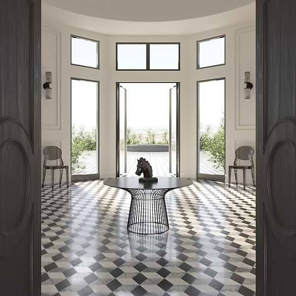 Havasar Grigio Gray 8x9 Honed Marble Mosaic Tile