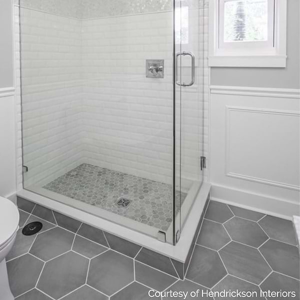 Paige Grigio 10" Porcelain Hexagon Matte Cement Look Porcelain Tile
