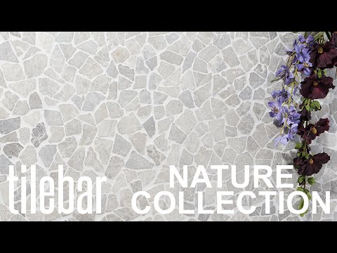 Nature Oval Lava Black Pebble Mosaic Tile - Sample in Black + Gray, View 5, open zoomed image