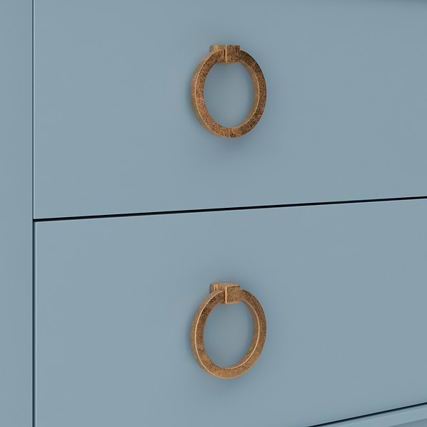 Sade Sky Blue 36" Single Vanity with Carrara Marble Top