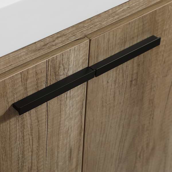 Ember Natural Oak 24" Single Vanity with White Solid Surface Top