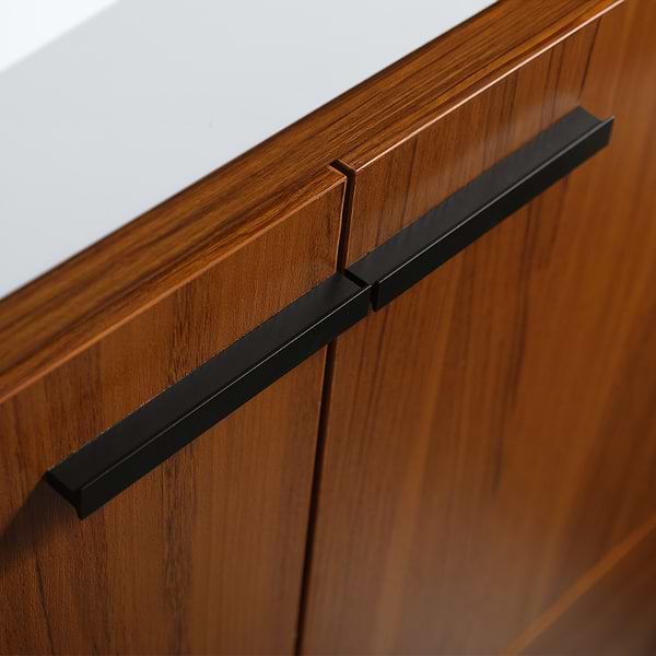 Ember Teak 36" Single Vanity with White Solid Surface Top