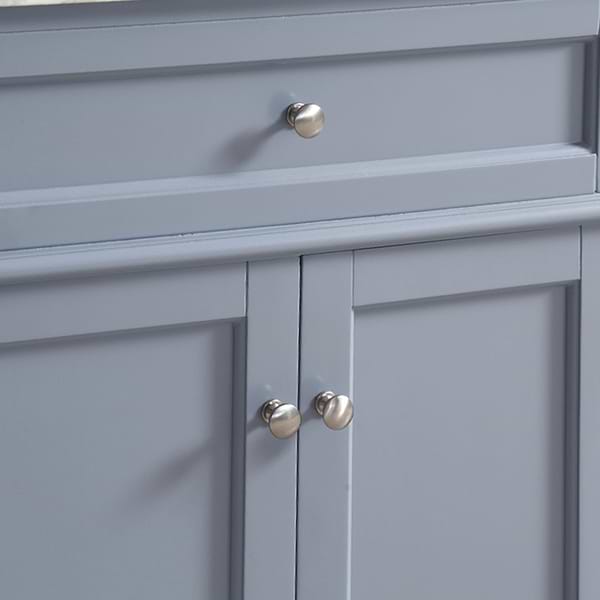 Montair Gray 48" Single Vanity With Carrara White Marble Top
