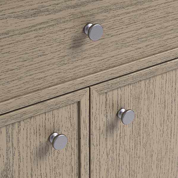 Ashford Greige Ash 36" Single Vanity with Carrara Marble Top by TileBar Studio Vanities, View 7, open zoomed image