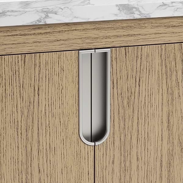 TileBar Studio Vanities Corbin Medium Ash 30" Single Vanity with Carrara Marble Top